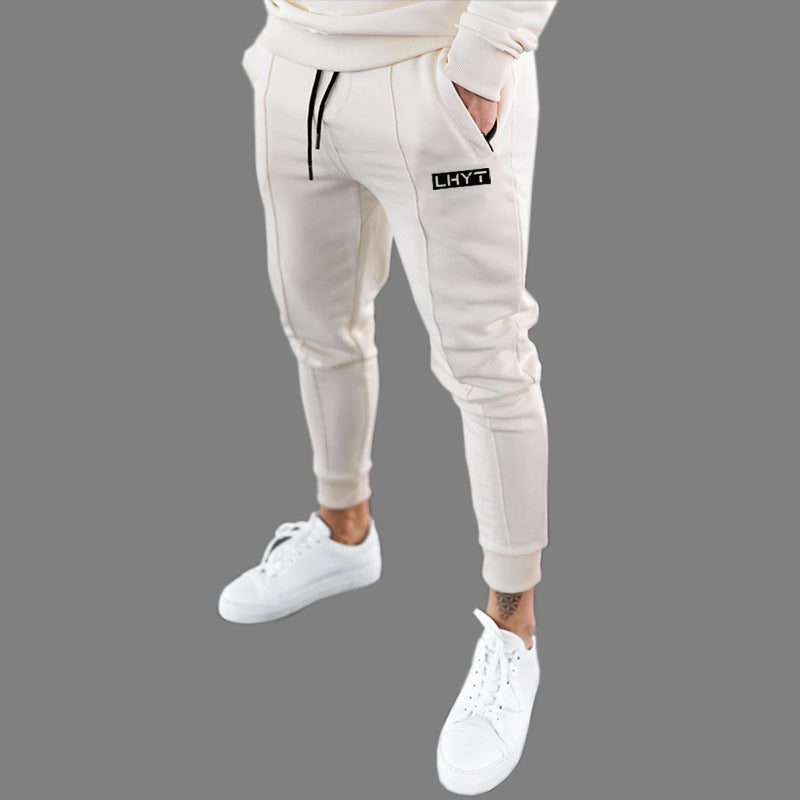 Men's Solid Color Gym Pants for Training and Running