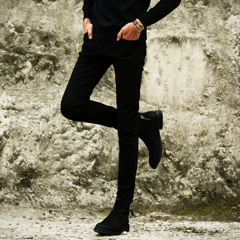 Slim-Fit Light Blue Casual Stretch Jeans for Men
