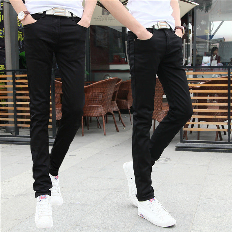 Slim-Fit Light Blue Casual Stretch Jeans for Men