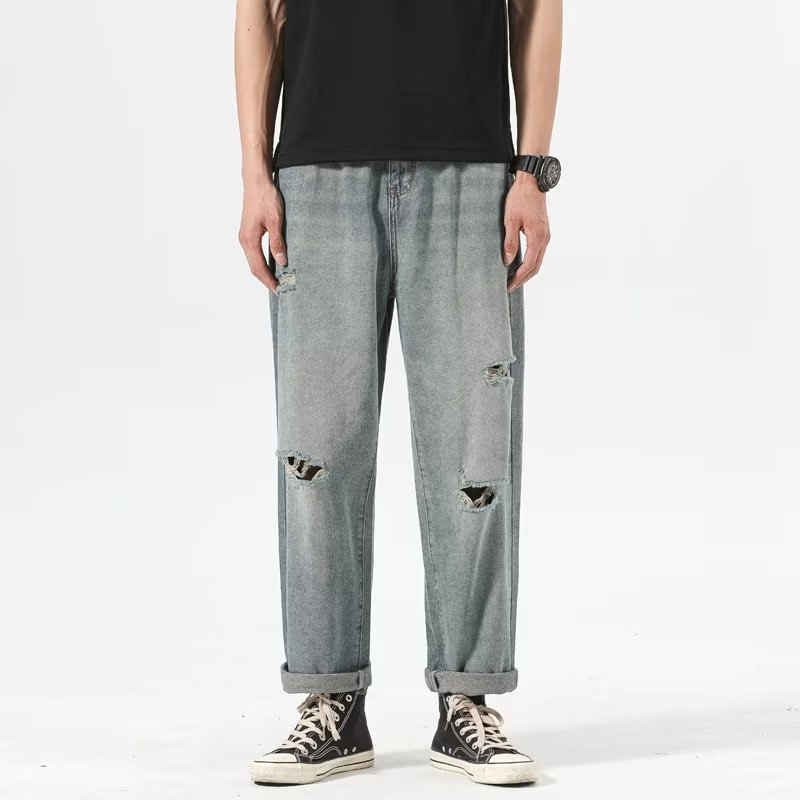 Lightweight Ripped Jeans for Men - Summer Style