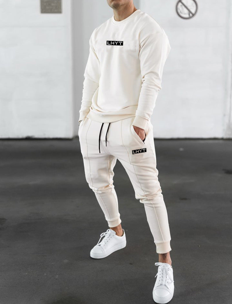 Men's Solid Color Gym Pants for Training and Running