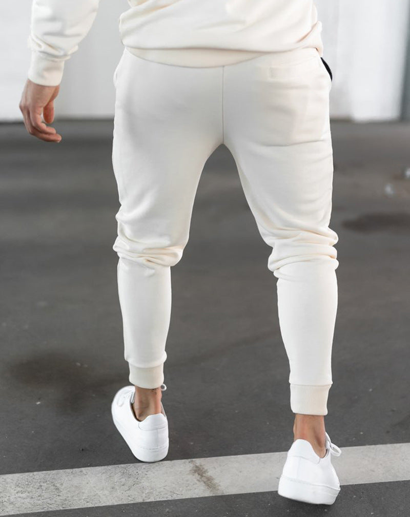 Men's Solid Color Gym Pants for Training and Running