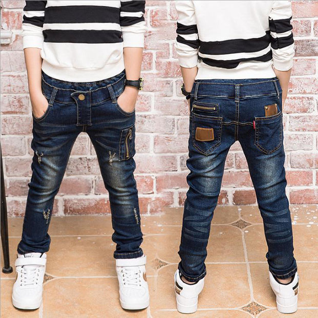 Korean Style Loose-Fitting Boys' Jeans Trousers